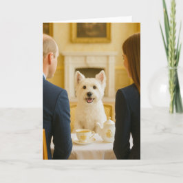Westie Tea Time mit den Royals Karte