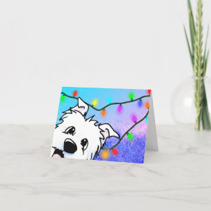 Westie Terrier Christmas Card Feiertagskarte