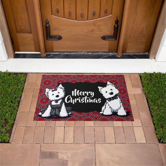 Westie Terrier Christmas Fußmatte (Außenbereich)