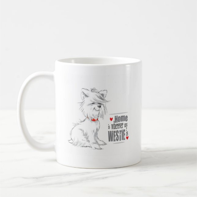 Westie Terrier coffee Tasse (Links)