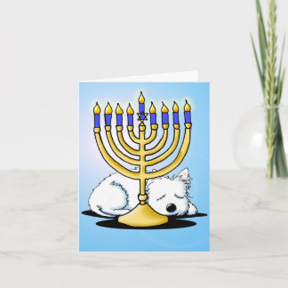 Westie Terrier Hanukkah Card Feiertagskarte