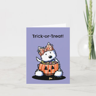 Westie Terrier Hund Halloween Karte