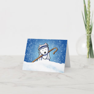 Westie Terrier Schäferhund Weihnachtskarte Dankeskarte