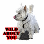 Westie Terrier Skulptur Freistehende Fotoskulptur<br><div class="desc">Niedliche weiße Westhochlandterrierskulptur und -stand machen cooles Hundeliebhabergeschenk.</div>