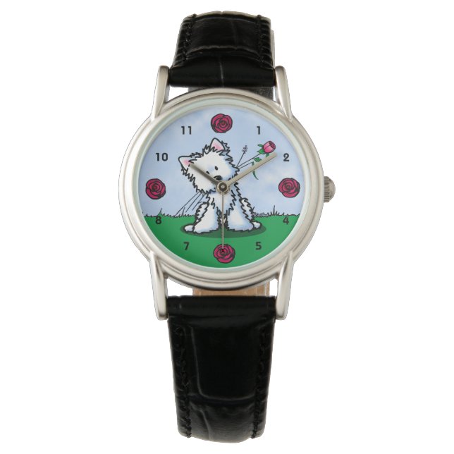 Westie Terrier Watch Armbanduhr (Vorderseite)
