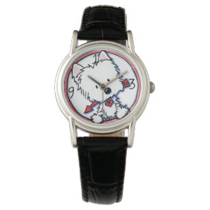 Westie Time Wrist Watch Armbanduhr
