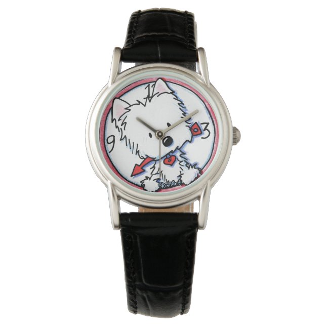 Westie Time Wrist Watch Armbanduhr (Vorderseite)