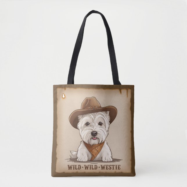 Westie Tote Bag - Wild, wild (Vorderseite)
