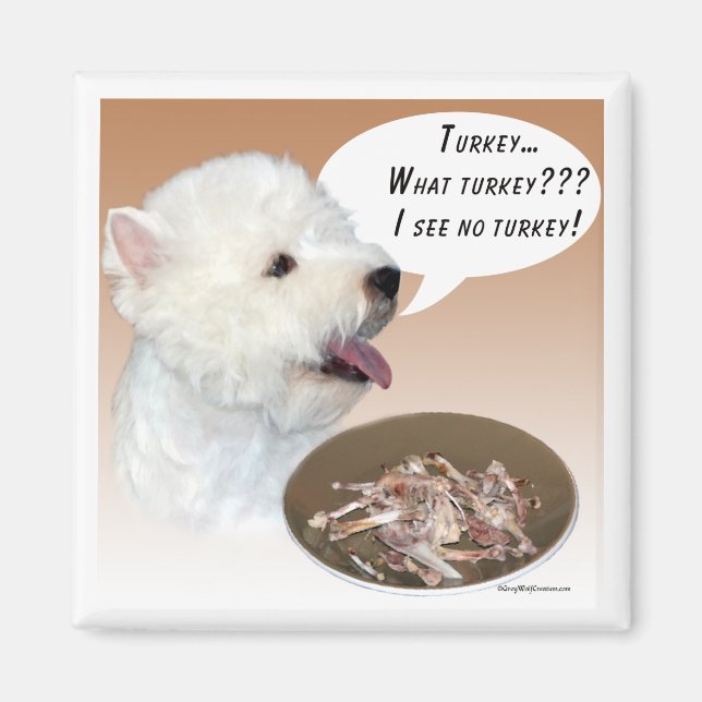 Westie Turkey Magnet (Vorne)
