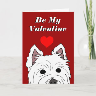 Westie Valentine Card Feiertagskarte