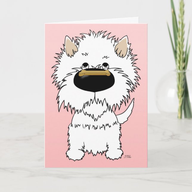 Westie Valentine Feiertagskarte (Vorderseite)