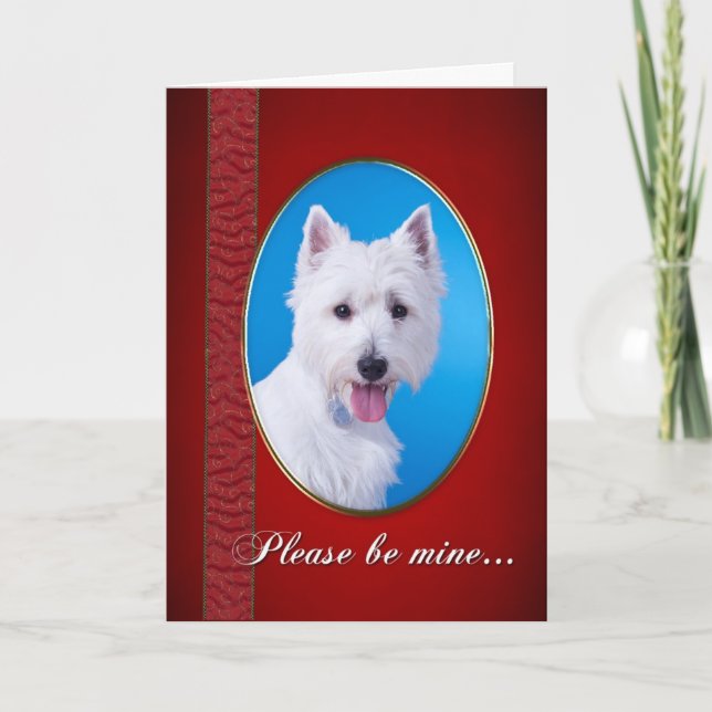 Westie Valentine Feiertagskarte (Vorderseite)