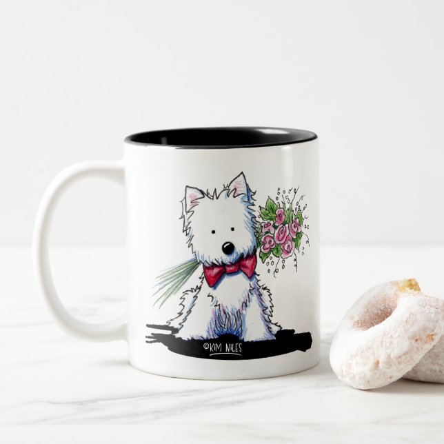 Westie Valentine Prince Tasse (Mit Donut)