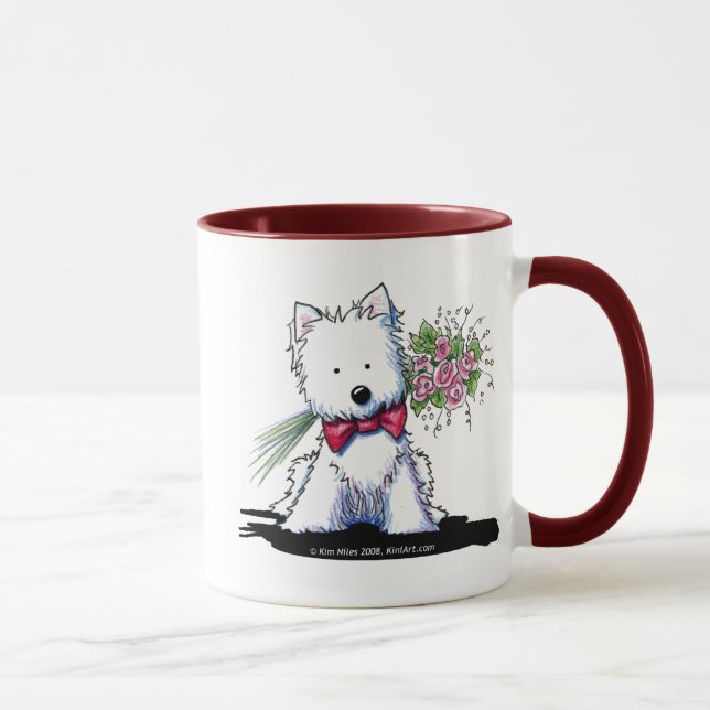 Westie Valentine Prince Tasse (Rechts)