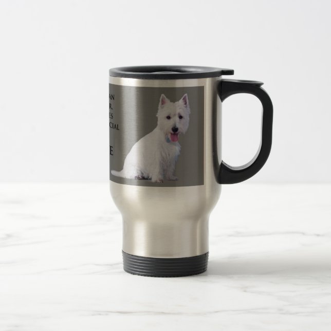 Westie Vater-Tasse Reisebecher (Rechts)