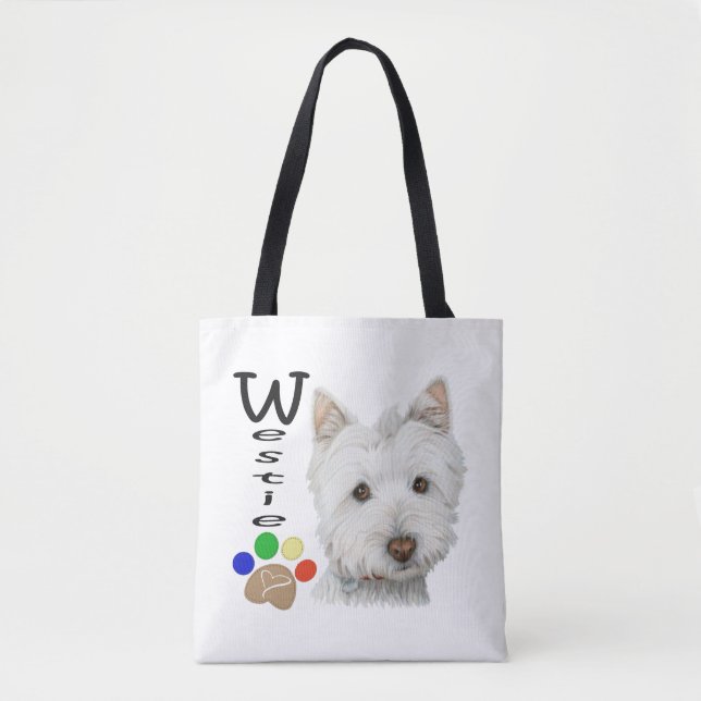 Westie verfolgt Kunst ganz über (Vorderseite)