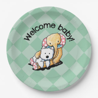 Westie Vintage Circus Freund Baby Shower Pappteller