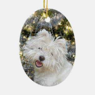 Westie Weihnachten Keramikornament