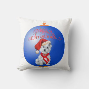 Westie-Weihnachtsbaumanhänger Kissen