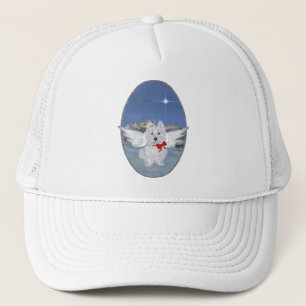 Westie-Weihnachtsengel Truckerkappe