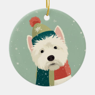Westie-Weihnachtsgeschenk Keramik Ornament