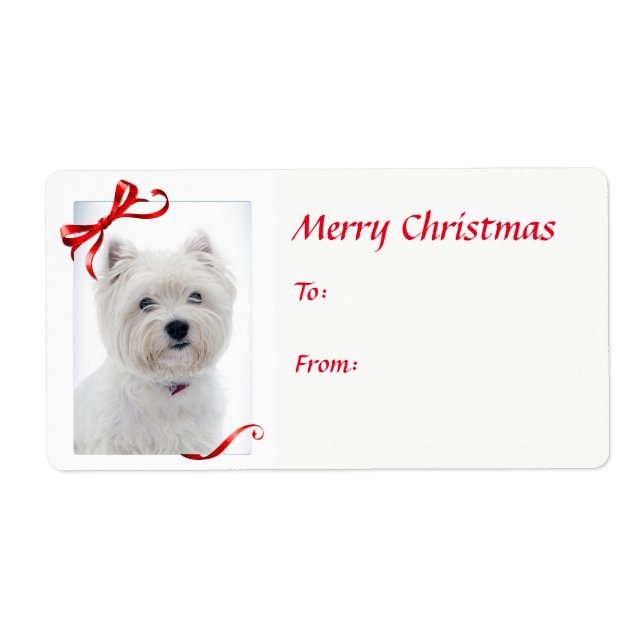 Westie Weihnachtsgeschenke Stickers (Vorne)