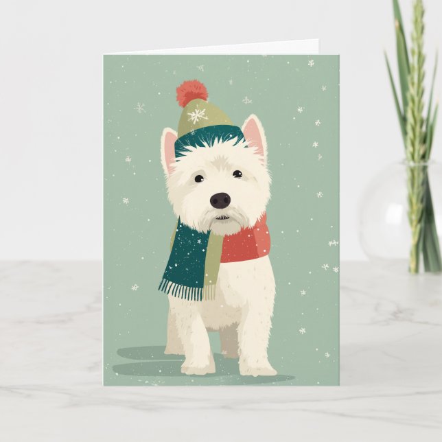Westie-Weihnachtsgruß Karte (Vorderseite)