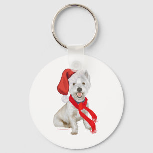 Westie Weihnachtshelfer Schlüsselanhänger