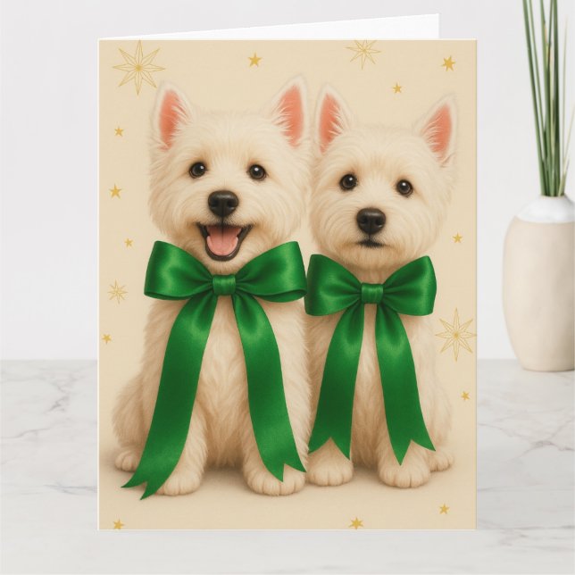 Westie-Weihnachtskarte Karte (Vorderseite)