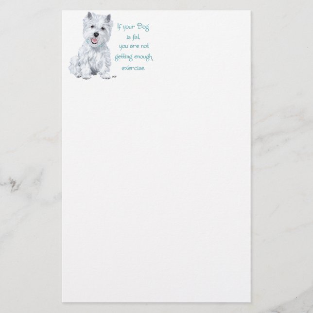 Westie Weisheit - Fatthund? Briefpapier (Vorderseite)