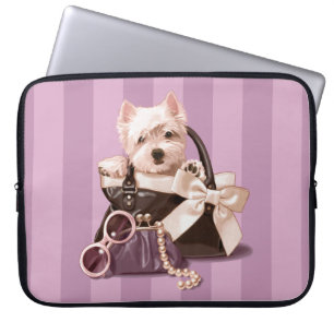 Westie Welpe in der Handtasche Laptopschutzhülle