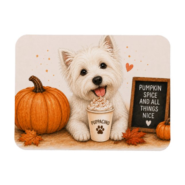 Westie West Highland White Terrier Magnet (Horizontal)