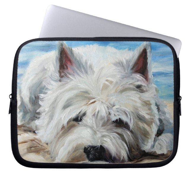 westie Westhochland-Terrier-Hundelaptop-Kasten Laptopschutzhülle (Vorderseite)
