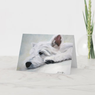 Westie Westhochland Terrier mögen eine Karte