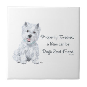 Westie Wisdom Keramikfliese