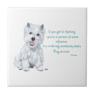 Westie Wisdom Keramikfliese