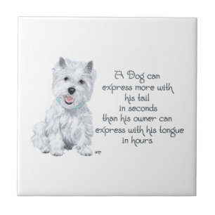 Westie Wisdom Keramikfliese