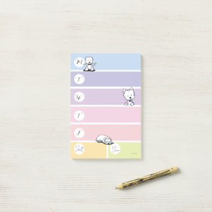 Westie-Wochenplaner Post-it Klebezettel