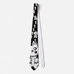 Westie Zombie Dog Neck Tie Krawatte