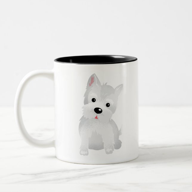 Westie Zweifarbige Tasse (Links)