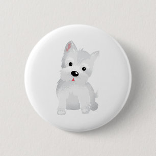 Westierhund Button