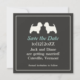 Westies Hochzeits Save-the-Date-Einladung Save The Date