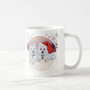 Westies in der Winterzeit Kaffeetasse