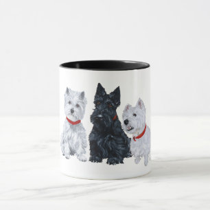Westies und ein Scottie Together Tasse