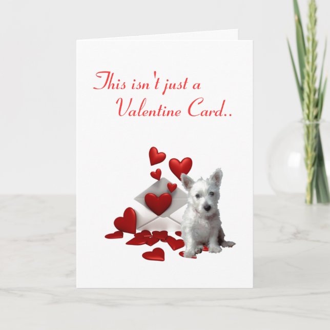 Westies Valentine.. Ich wette, dass du Karte hast (Vorderseite)