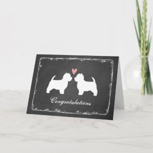 Westies Wedding Glückwunsch Karte
