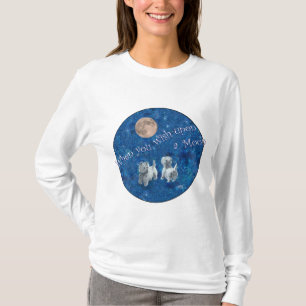 Westies Wünschen auf dem Mond T-Shirt