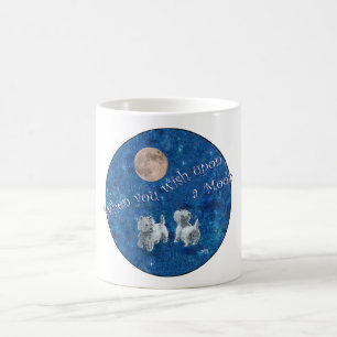 Westies wünschen auf dem Mond Tasse