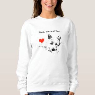 Westies Zeit, Valentinsgruß, Westie Skizze und Sweatshirt