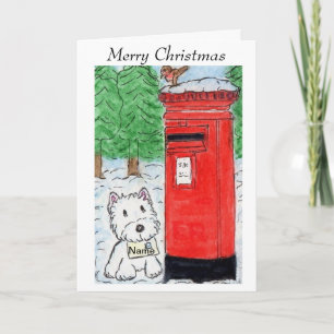 Westin Christmas Card Watecolor Art Design Feiertagskarte